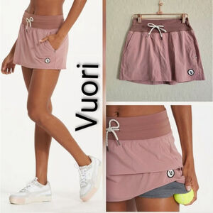 Women's Vuori Seabreeze Skort Light Terracotta Pink XL Tennis Skirt Golf Shorts